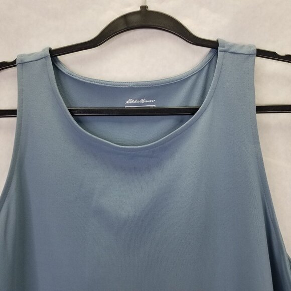 Eddie Bauer Dress Womens L Aster Sleeveless Empire Waist Blue UPF 50+ Travel NEW - Picture 4 of 16